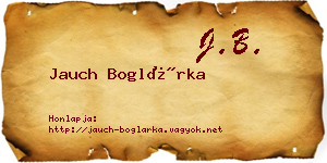 Jauch Boglárka névjegykártya